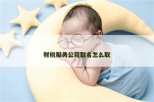 财税服务公司取名怎么取