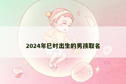 2024年巳时出生的男孩取名