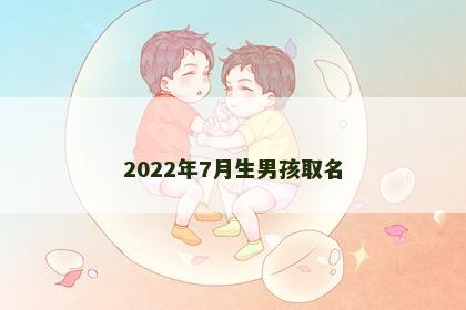 2022年7月生男孩取名